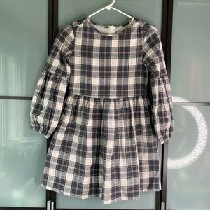 GAP kids girls plaid  balloon sleeves dress size L